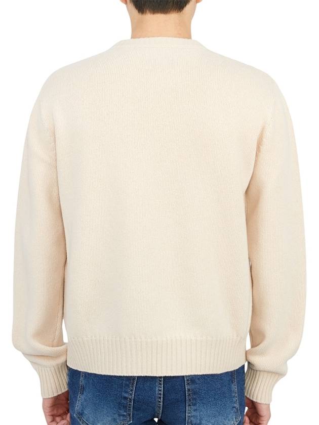 Logo Print Wool Knit Top Beige - GUCCI - BALAAN 5