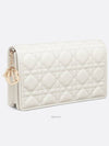 Lady Cannage Lambskin Chain Pouch Bag Latte - DIOR - BALAAN 3