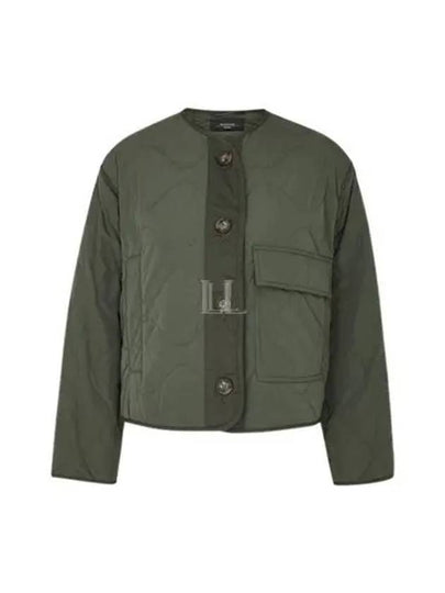 Umberta Button Flap Pocket Side Zipper Jacket Dark Green - MAX MARA - BALAAN 2