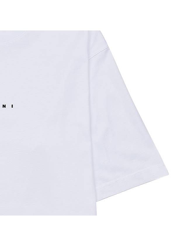 Logo Organic Cotton Short Sleeve T-Shirt White - MARNI - BALAAN 7