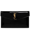 Monogram Patent Leather Clutch Bag Black - SAINT LAURENT - BALAAN 1