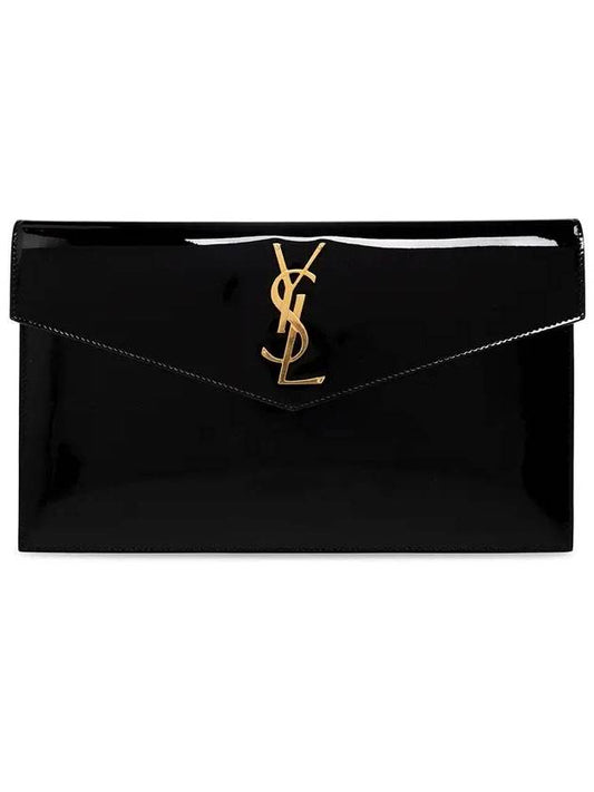 Monogram Patent Leather Clutch Bag - SAINT LAURENT - BALAAN.