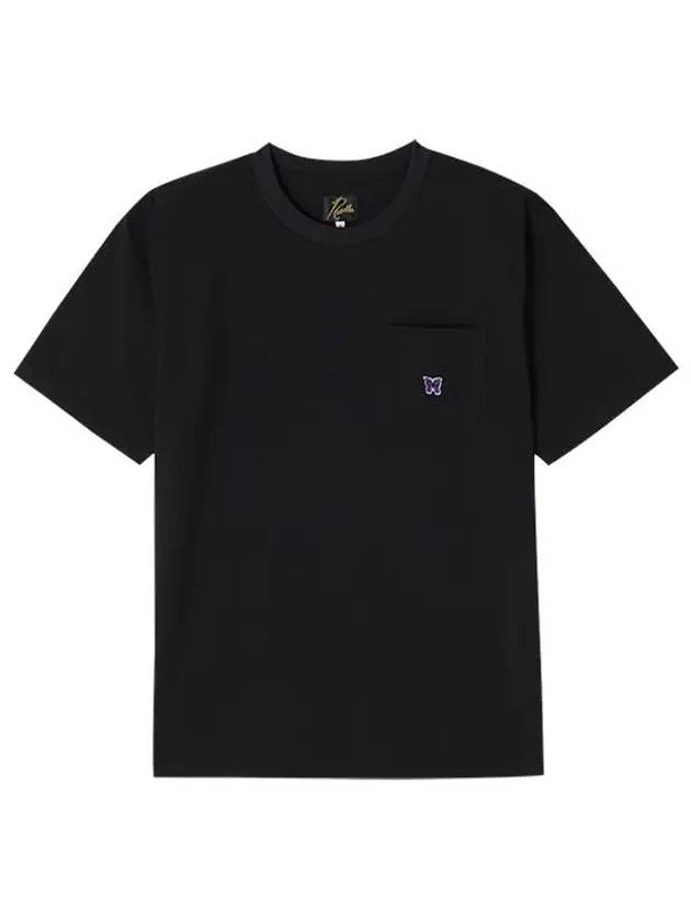 Crew Neck Poly Jersey Short Sleeve T-Shirt Black - NEEDLES - BALAAN 4