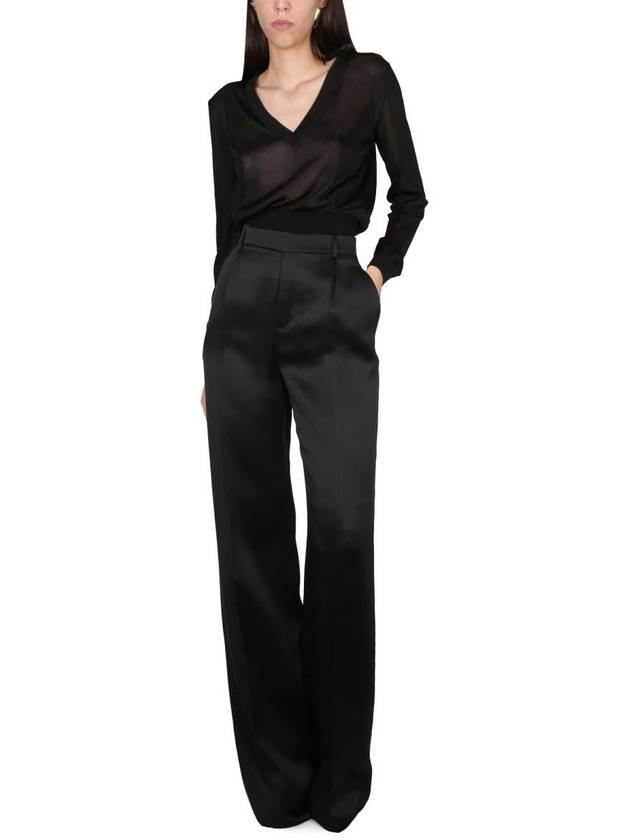 23 ss Satin Flare Pants 736713Y013G1000 B0020168885 - SAINT LAURENT - BALAAN 3