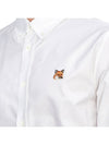 Oxford Institutional Foxhead Patch Button Down Classic Shirt White - MAISON KITSUNE - BALAAN 7