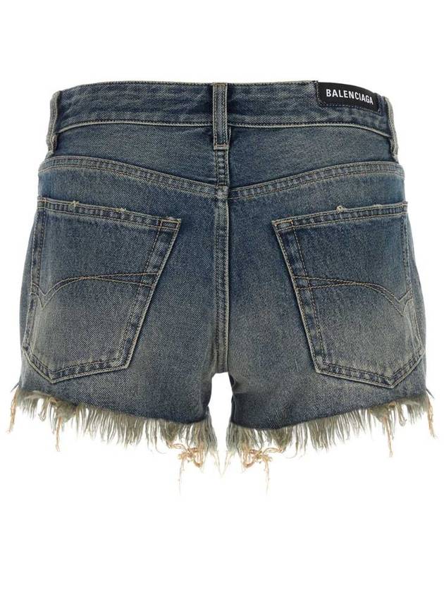 Back logo patch denim shorts blue - BALENCIAGA - BALAAN 3