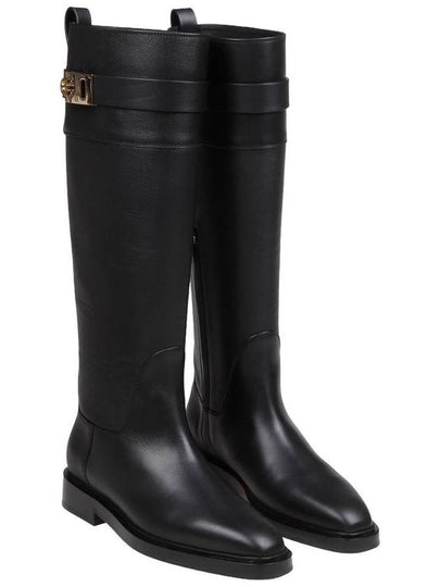 Salvatore Ferragamo Leather Knee Boot - SALVATORE FERRAGAMO - BALAAN 2