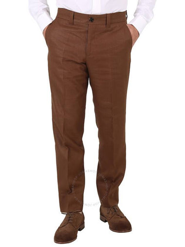 Burberry Men's Dark Birch Brown Dover Cropped Tailored Trousers, Brand Size 56 (US Size 39) - BURBERRY - BALAAN 1