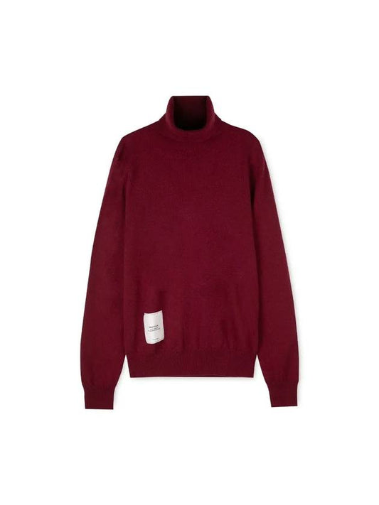 Men's Signature Logo Pullover Cashmere Wool Knit Top Red - MAISON MARGIELA - BALAAN 2