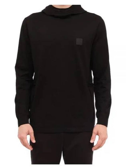 Metropolis Mercerized Jersey Hoodie Black - CP COMPANY - BALAAN 2