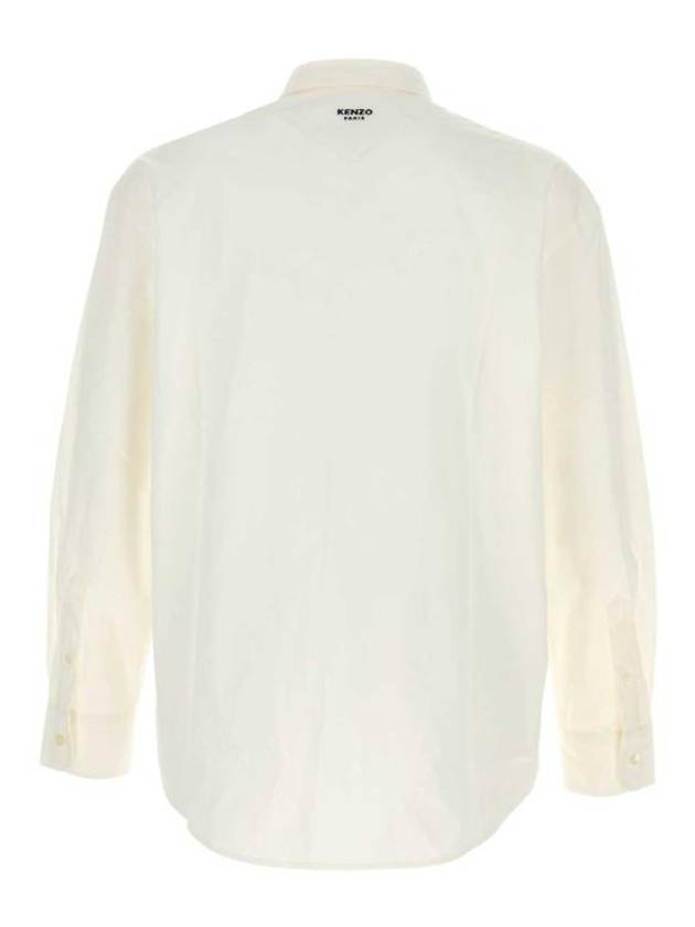 Pop Printed Casual Poplin Long Sleeve Shirt White - KENZO - BALAAN 3