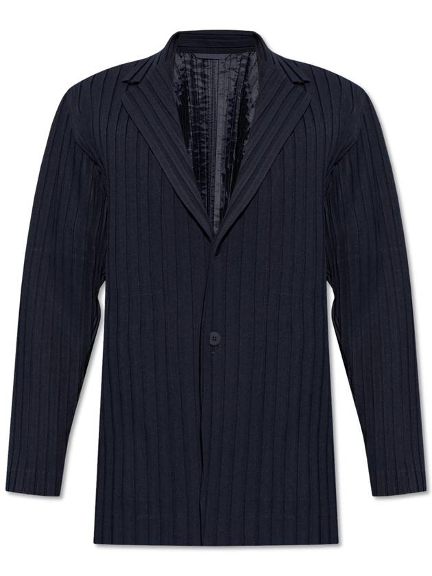 Box Pleated Ensemble Jacket Navy - ISSEY MIYAKE - BALAAN 1