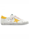 Superstar Leather Mesh Low Top Sneakers Yellow White - GOLDEN GOOSE - BALAAN 2