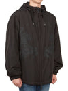 Men's EKD Print Hooded Jacket Black - BURBERRY - BALAAN 5