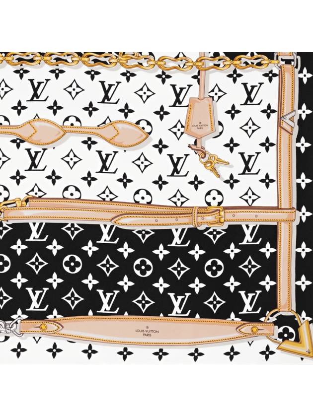 Monogram Confidential Square Scarf Black - LOUIS VUITTON - BALAAN 5