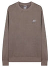 Club BB Crew Revival Sweatshirt Olive Grey - NIKE - BALAAN 2