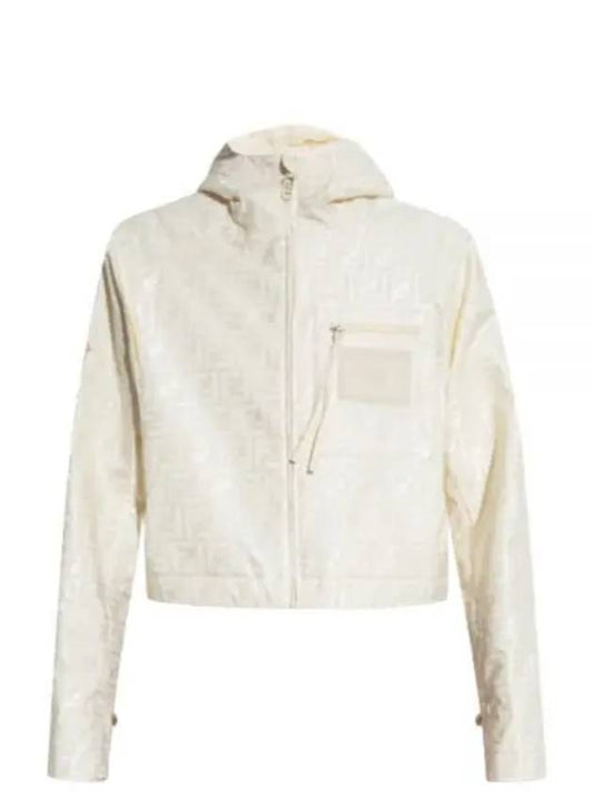FF logo hooded jacket off-white - FENDI - BALAAN 2