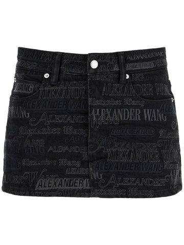 embroidered lettering mini sk - ALEXANDER WANG - BALAAN 1