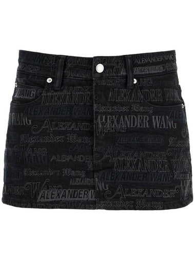 embroidered lettering mini sk - ALEXANDER WANG - BALAAN 1