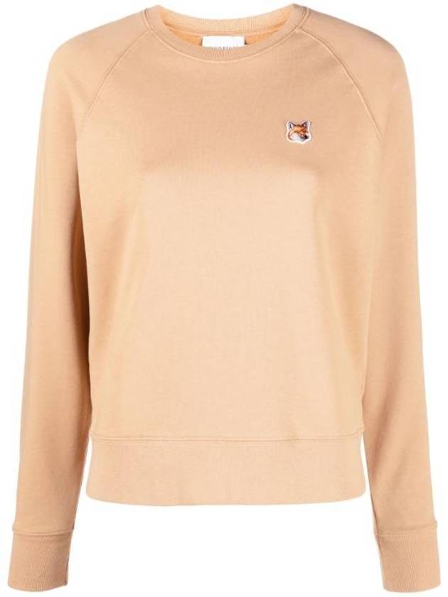 Fox Head Patch Adjusted Sweatshirt Beige - MAISON KITSUNE - BALAAN 1