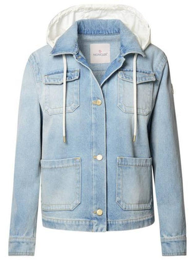 Women Melissa Denim Jacket Blue - MONCLER - BALAAN 1