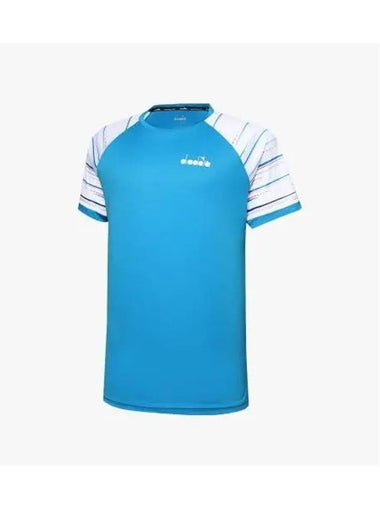 Diadora pattern short sleeve t shirt SKY BLUE - DIADORA - BALAAN 1