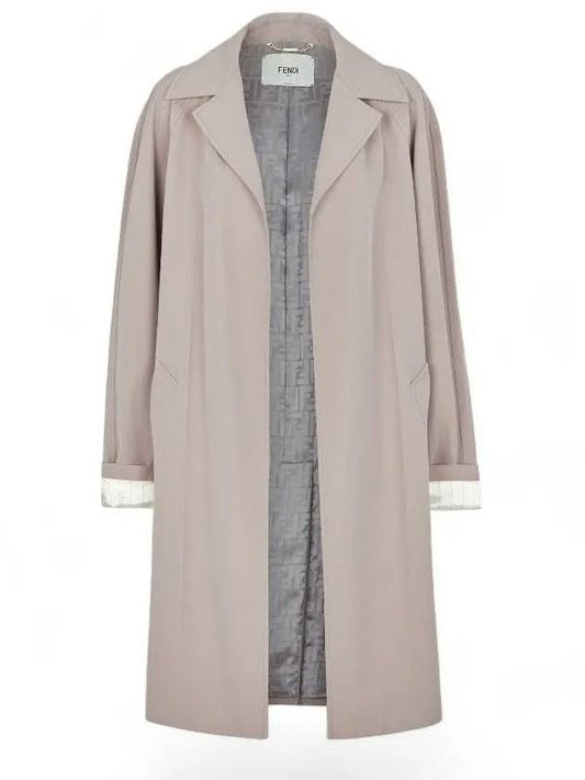 N26 women coat gabardine overcoat - FENDI - BALAAN 2
