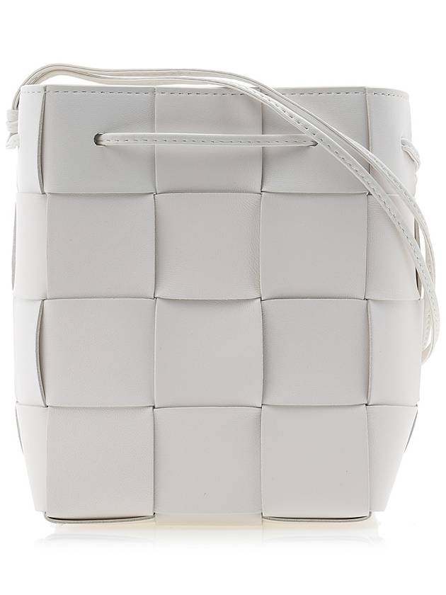 Intrecciato Cassette Small Bucket Bag White - BOTTEGA VENETA - BALAAN 4