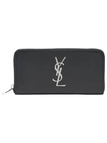 Monogram logo long wallet black - SAINT LAURENT - BALAAN 1