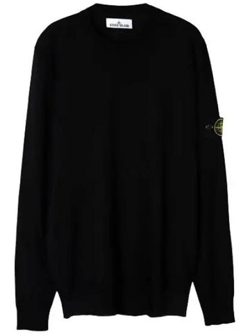 Pure Light Wool Crew Neck Knit Regular Fit Men - STONE ISLAND - BALAAN 1