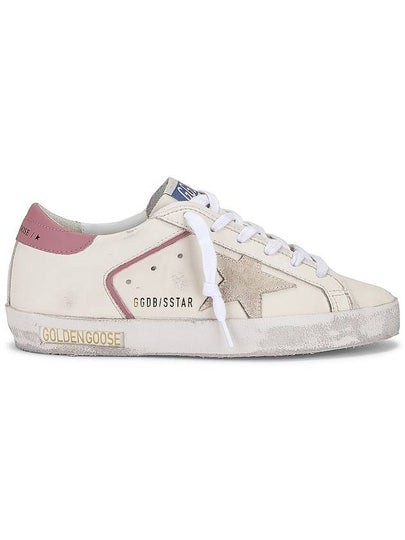 Superstar Pink Tab Low Top Sneakers Cream - GOLDEN GOOSE - BALAAN 2