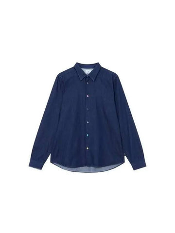 PS multi button denim shirt dark indigo 271111 - PAUL SMITH - BALAAN 1