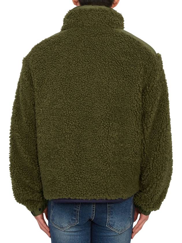 Grenoble Fleece Texture Padding Jacket Green - MONCLER - BALAAN 6