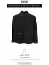 Cotton Poplin Bee Embroidery Long Sleeve Shirt Black - DIOR - BALAAN 3