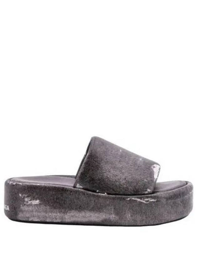 Rise Platform Slide Leather Slippers Black - BALENCIAGA - BALAAN 2