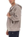 ORB Logo Organic Cotton Zip-Up Hoodie Grey Mink - VIVIENNE WESTWOOD - BALAAN 5