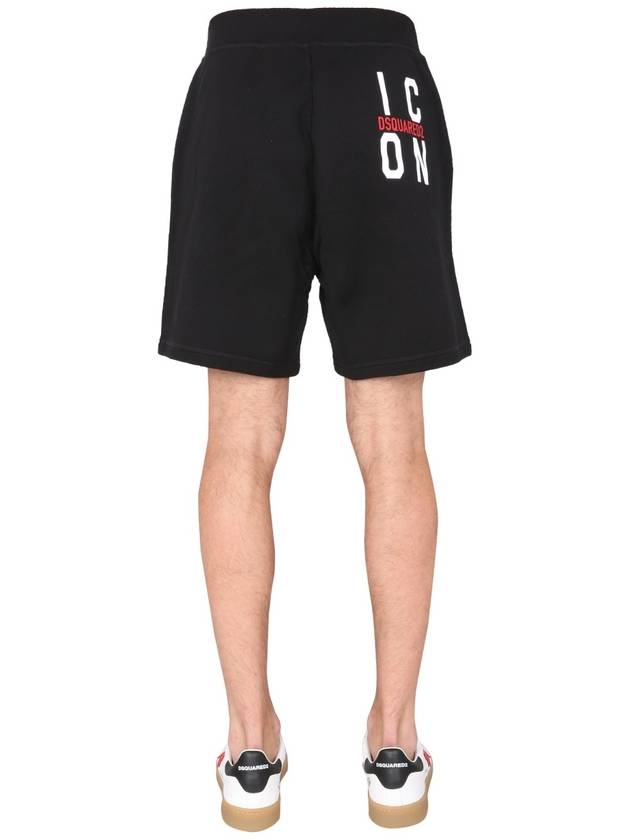 Men's Icon Bermuda Shorts Black - DSQUARED2 - BALAAN 5