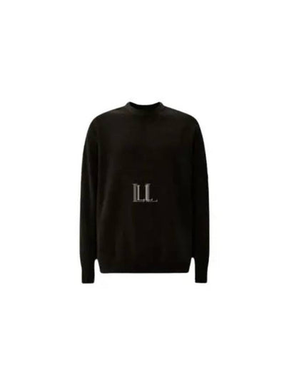 Cotton Chenille Crewneck Knit Top Black - CP COMPANY - BALAAN 2