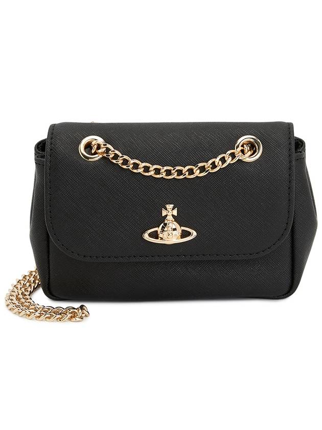 Chain Linked Shoulder Bag Black - VIVIENNE WESTWOOD - BALAAN 2