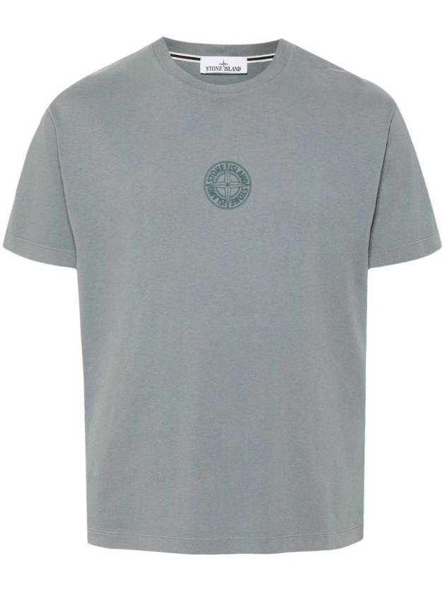 Compass Logo Short Sleeve T-Shirt Grey - STONE ISLAND - BALAAN 1