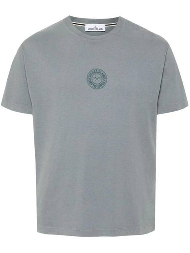 Compass Logo Short Sleeve T-Shirt Grey - STONE ISLAND - BALAAN 1