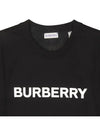 Logo Print Crew Neck Cotton Short Sleeve T-Shirt Black - BURBERRY - BALAAN 4