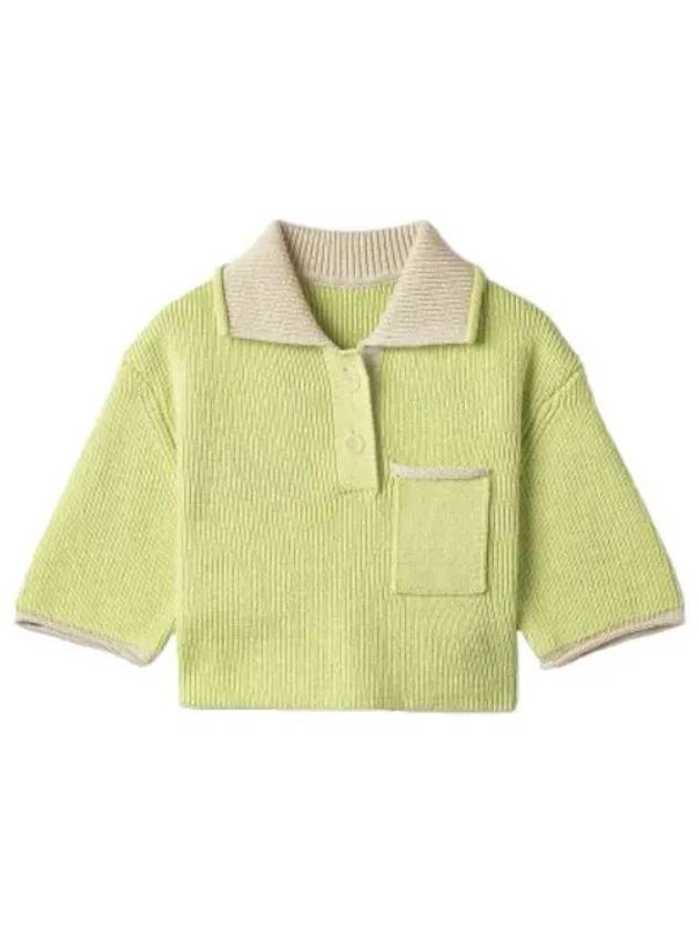 Jacquemus Le Polo Maille Arco Knit Light Green - JACQUEMUS - BALAAN 1