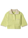 Le Maille Arco Contrasted Cropped Knit Polo Shirt Light Green - JACQUEMUS - BALAAN 2