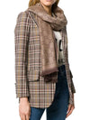 GG Jacquard Pattern Knit Muffler Light Brown - GUCCI - BALAAN 6