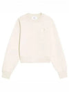 Big Heart Logo Sweatshirt White - AMI - BALAAN 2