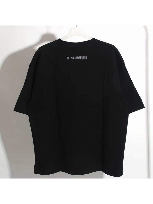 Graphic Print Cotton Short Sleeve T-Shirt Black - MAISON MIHARA YASUHIRO - BALAAN 3