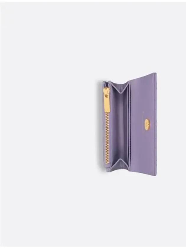 Caro XS Supple Cannage Calfskin Card Wallet Lilac - DIOR - BALAAN 4