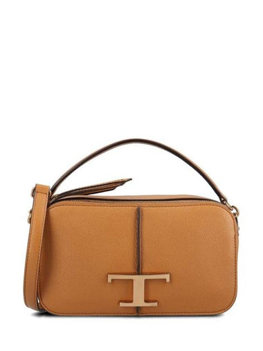 T Timeless Leather Cross Bag Brown - TOD'S - BALAAN 1