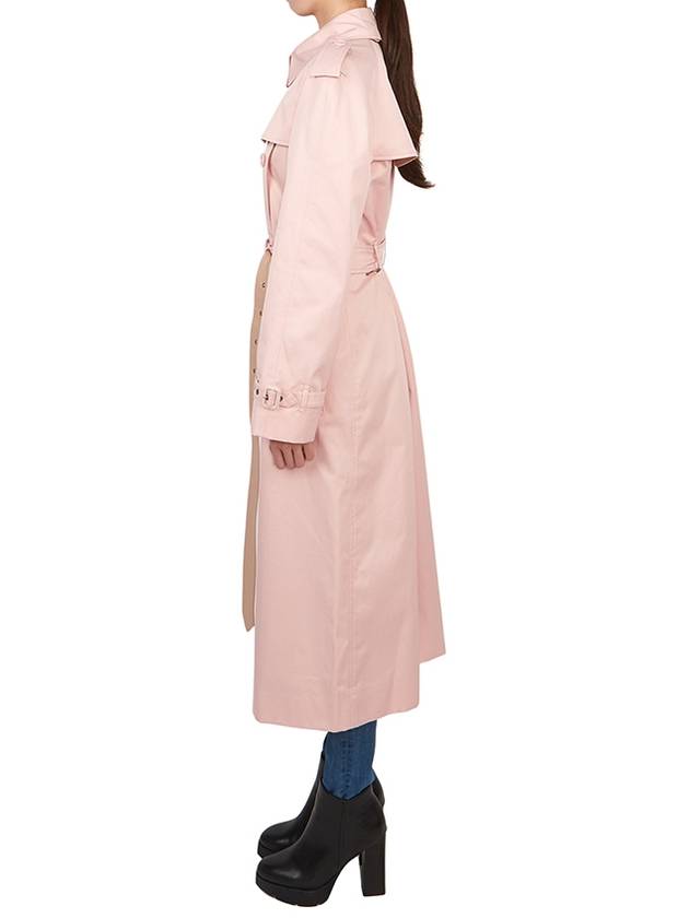 Cotton Gabardine Trench Coat Pink - BURBERRY - BALAAN 7